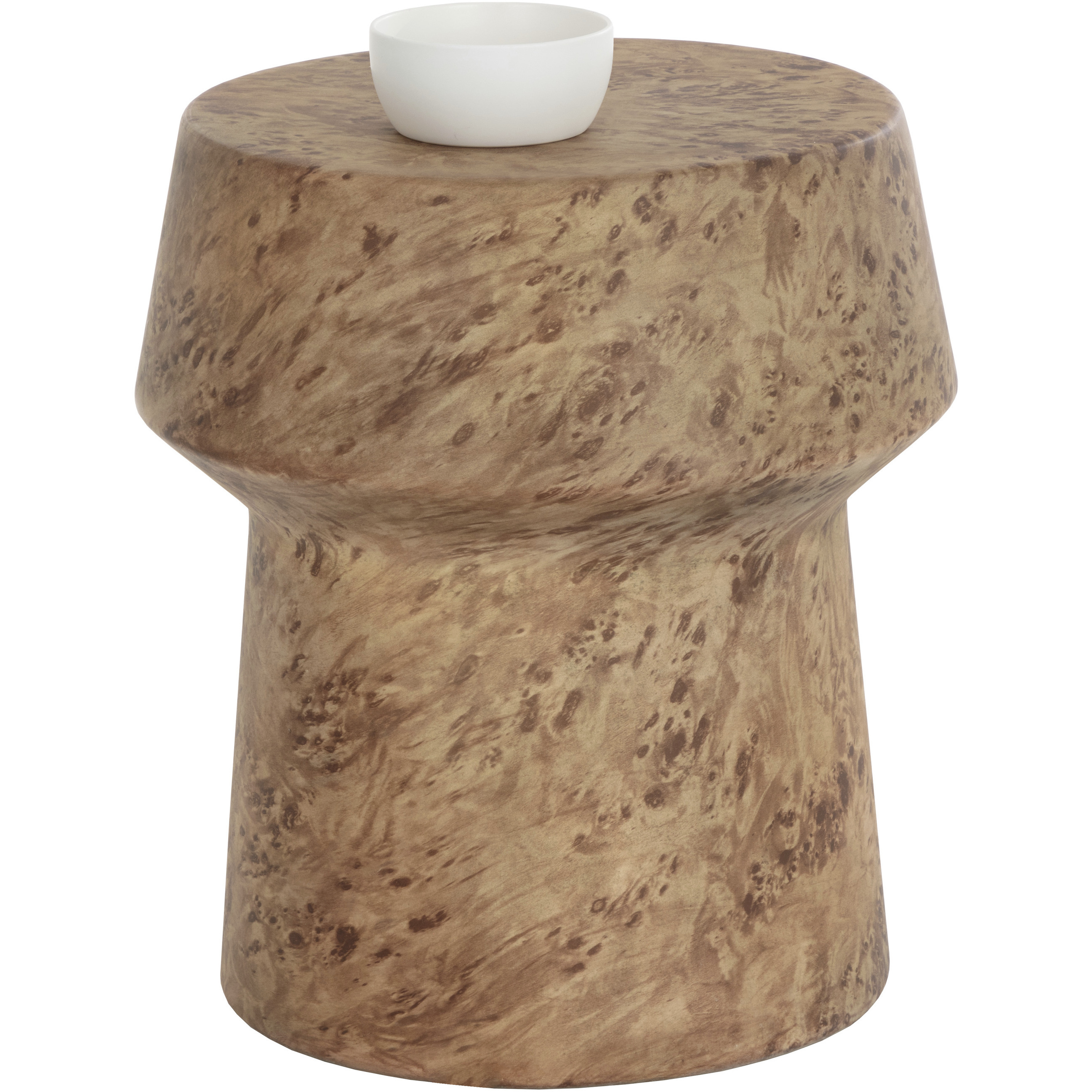 Brie 20 X 18.5 inch Burl Look Outdoor End Table